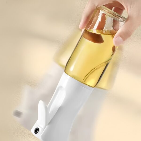 Pulverizator pentru Ulei, Otet sau Alte Lichide, , Reincarcabil, Multifunctionale, Capacitatea 200 ml, Material Plastic, Culoare Alb - imagine 3