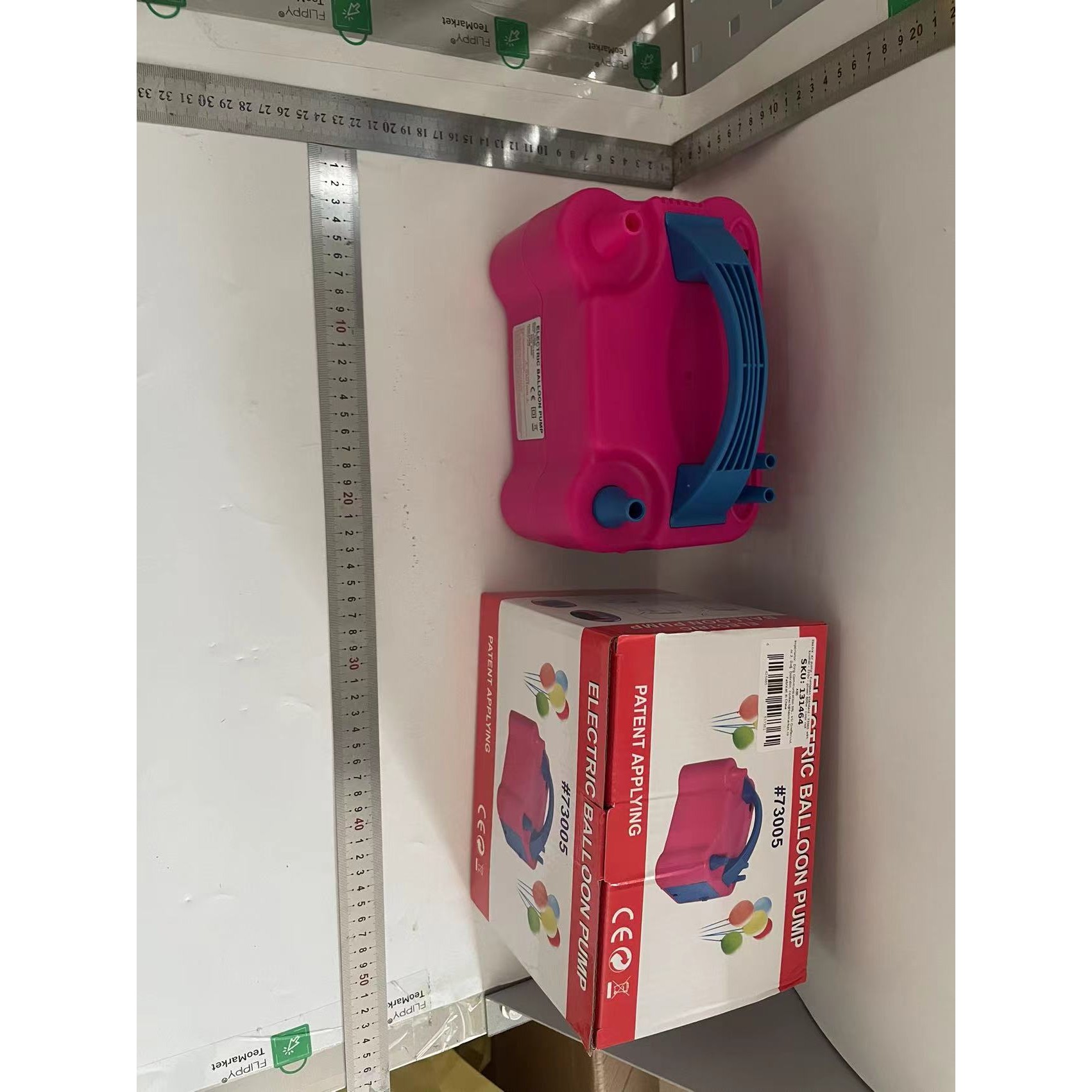 Pompa Electrica de Umflat Baloane, , cu Doua Iesiri, 220V, Putere 600W, Accesorii petrecere, Mov - imagine 2
