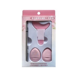 Kit de Aplicare Tus, , pentru Incepatori, Accesoriu Machiaj, 4 Produse, Tus Impermeabil, Negru, Cutie Roz