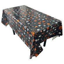 Fata de Masa, , din Folie, Imprimeu Halloween - Boo, 137 x 274 cm, Negru - imagine 4