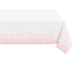 Fata de Masa, , din PEVA, Imprimeu Buline, 137 x 274 cm, Impermeabila, Fara Pete, Curatare Rapida, Roz Gold