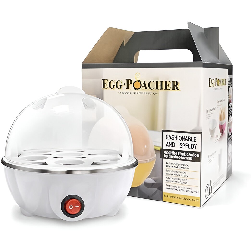 Fierbator de Oua Electric, Flipppy, Capacitate 7 oua, Aparat de fiert oua, 220V, Oprire Automata, 3 Moduri de Fiert Oua, 15 x 15 x 15 cm, Culoare Alb - imagine 3