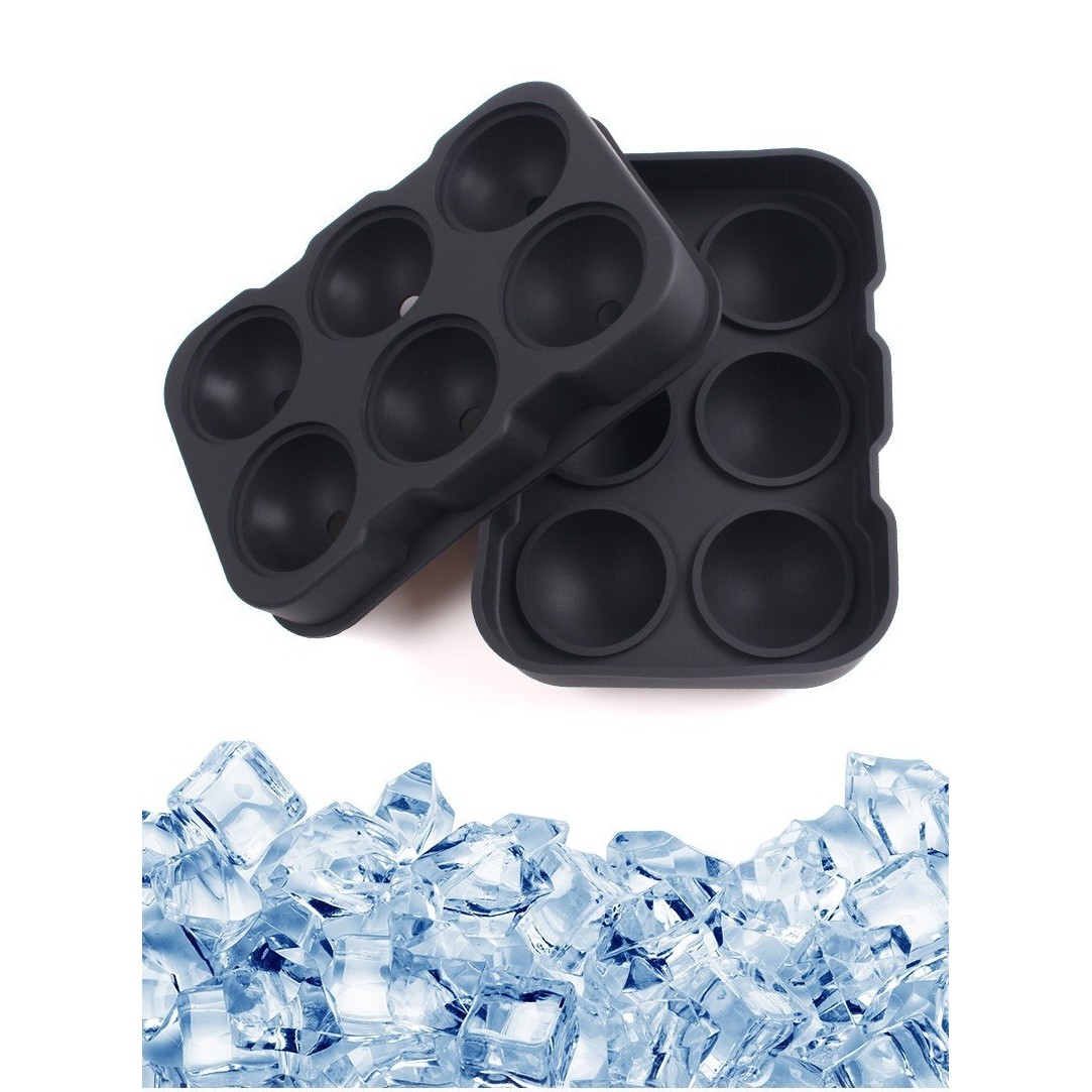 Forma pentru Gheata, , 6 Forme Sferice, din Silicon, 17 x 12 x 6 cm, Negru - imagine 3