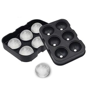Forma pentru Gheata, , 6 Forme Sferice, din Silicon, 17 x 12 x 6 cm, Negru
