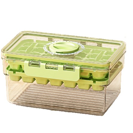 Forma de Gheata, , Doua Straturi, Inchidere Etans, din PP+PET, 19 x 12 x 9.5 cm, Verde