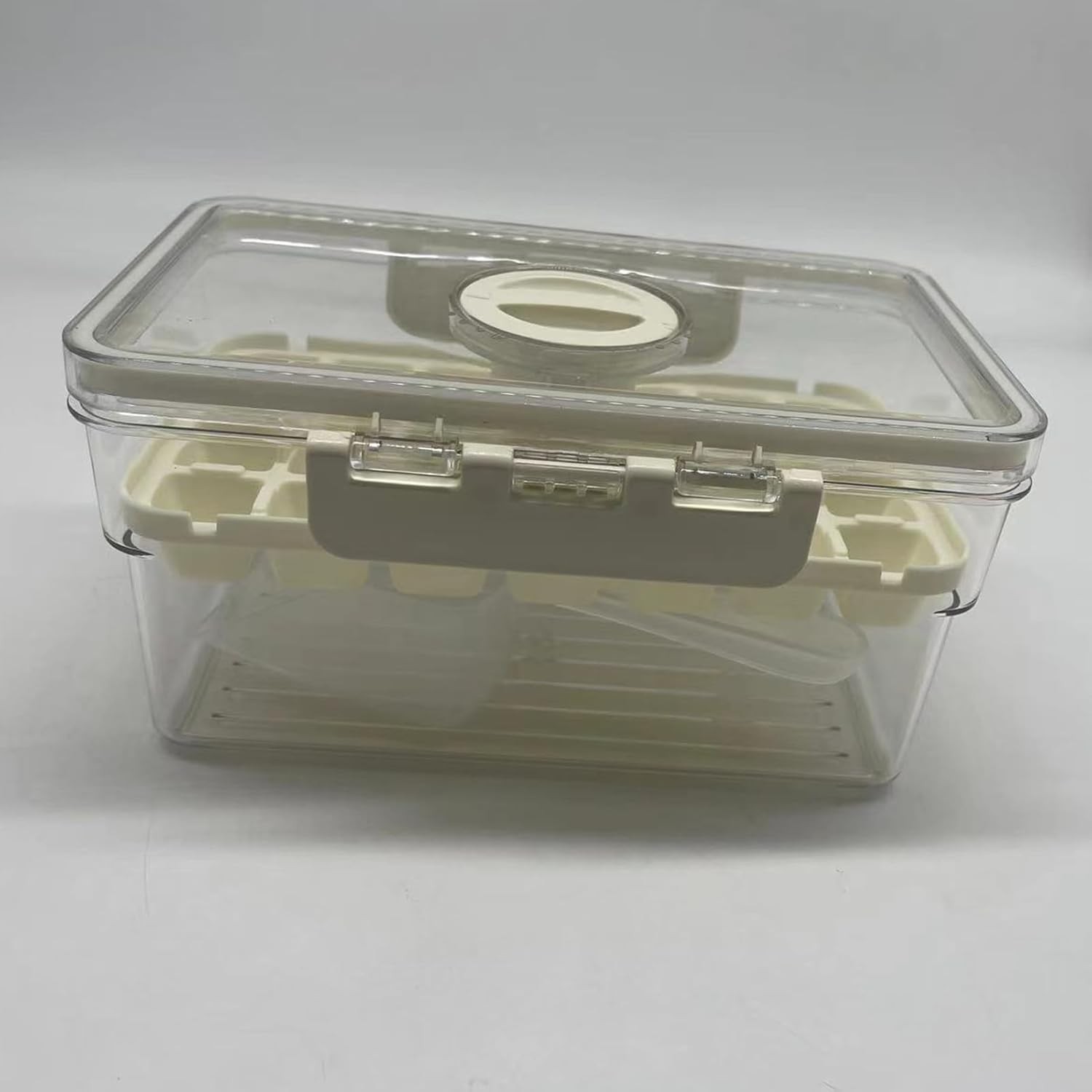 Forma de Gheata, , un Strat, Inchidere Etans, din PP+PET, 19 x 12 x 9.5 cm, Bej - imagine 4