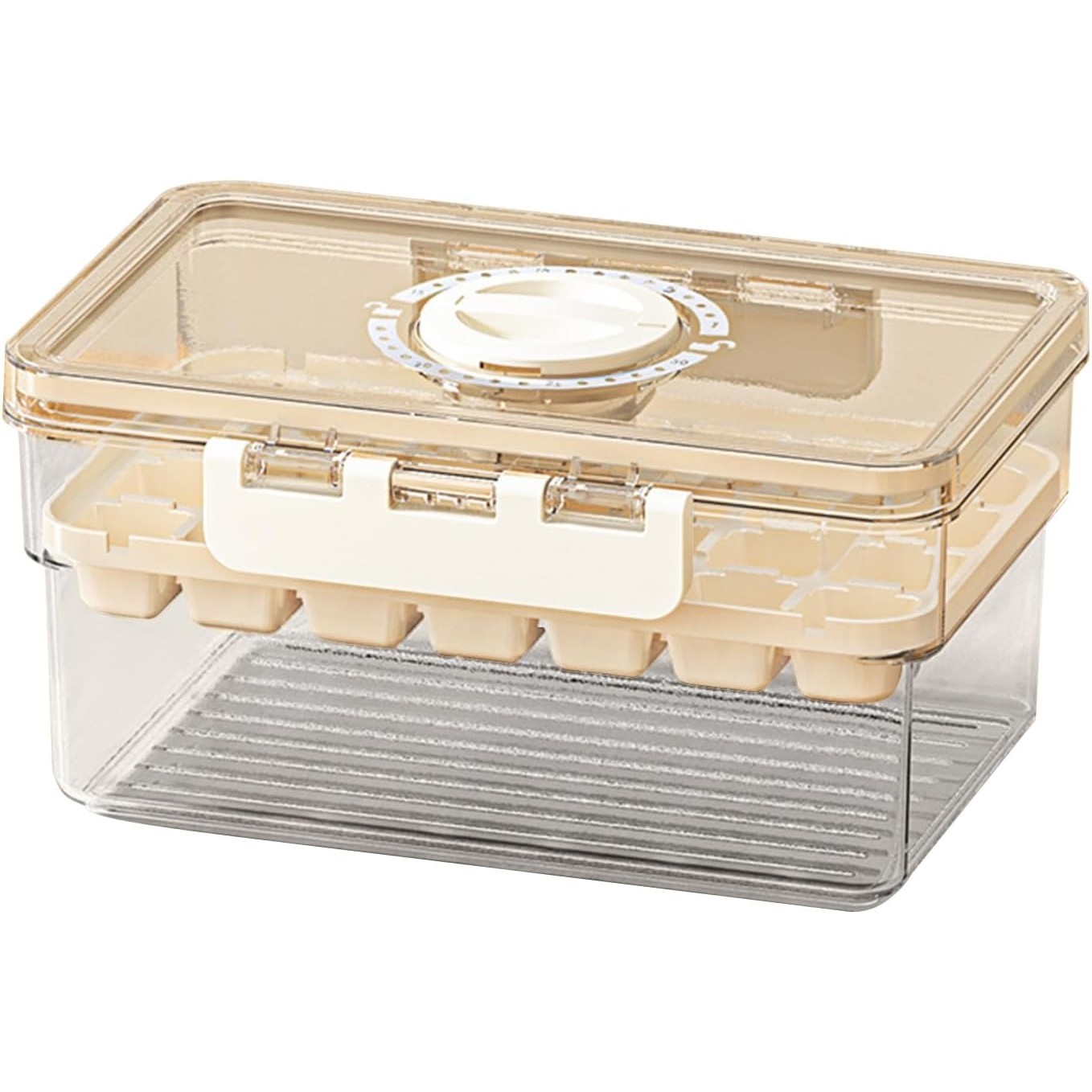 Forma de Gheata, , un Strat, Inchidere Etans, din PP+PET, 19 x 12 x 9.5 cm, Bej