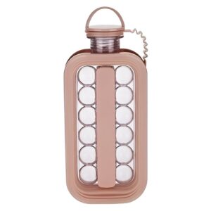 Forma pentru Gheata 2 in 1 Portabila, , sub Forma de Sticla, Sfere, Diametru 3 cm, Multifunctional, 17 Bilute, 27.5 x 11.4 x 5.5 cm, Culoare Roz Pal