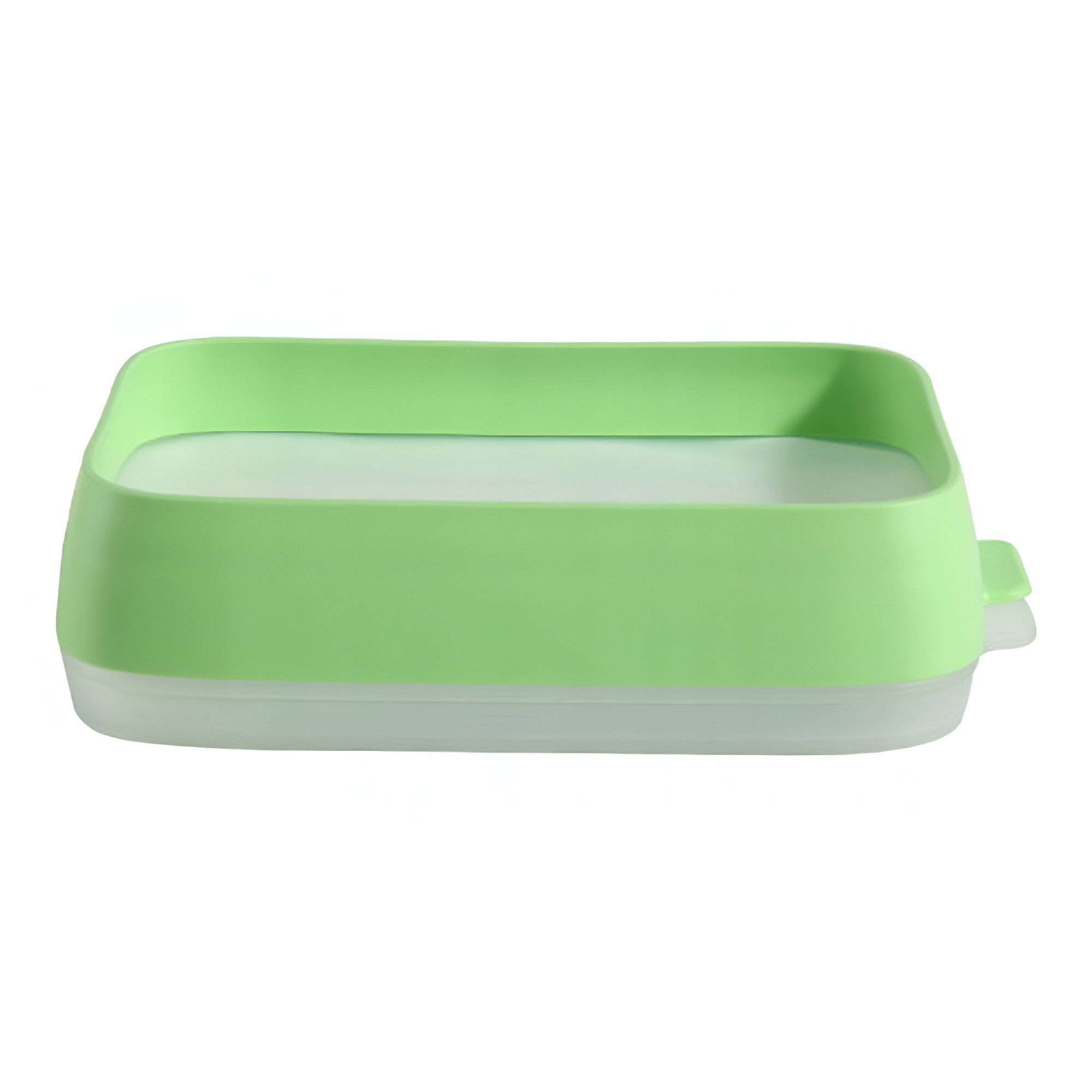Recipient de Depozitare Alimente, , Etans, pentru Frigider, din Plastic, Mentinere Proaspata, Reutilizabil, Rezistent la Temperaturi Extreme, 22x14.7x5 cm, Verde