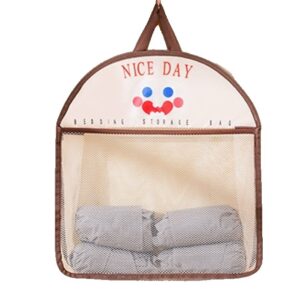 Geanta de Depozitare, , Tip Saculet, de Agatat, Multifunctionala, din Plasa, 40 x 10 x 44 cm, Maro
