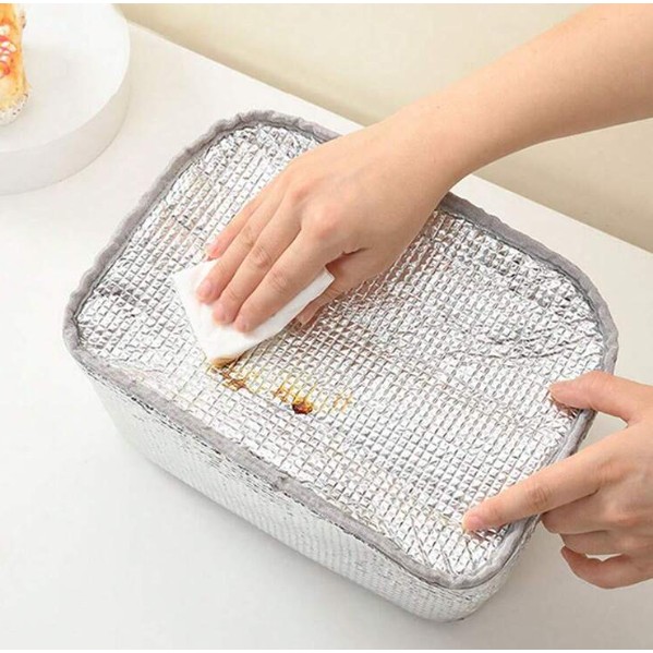 Geantă Frigorifică, , cu Desene Animat 3D, Portabilă pentru Copii, de Prânz, din Pânză Oxford, 27.5x18x20 cm, Model Soricel, Bej - imagine 4