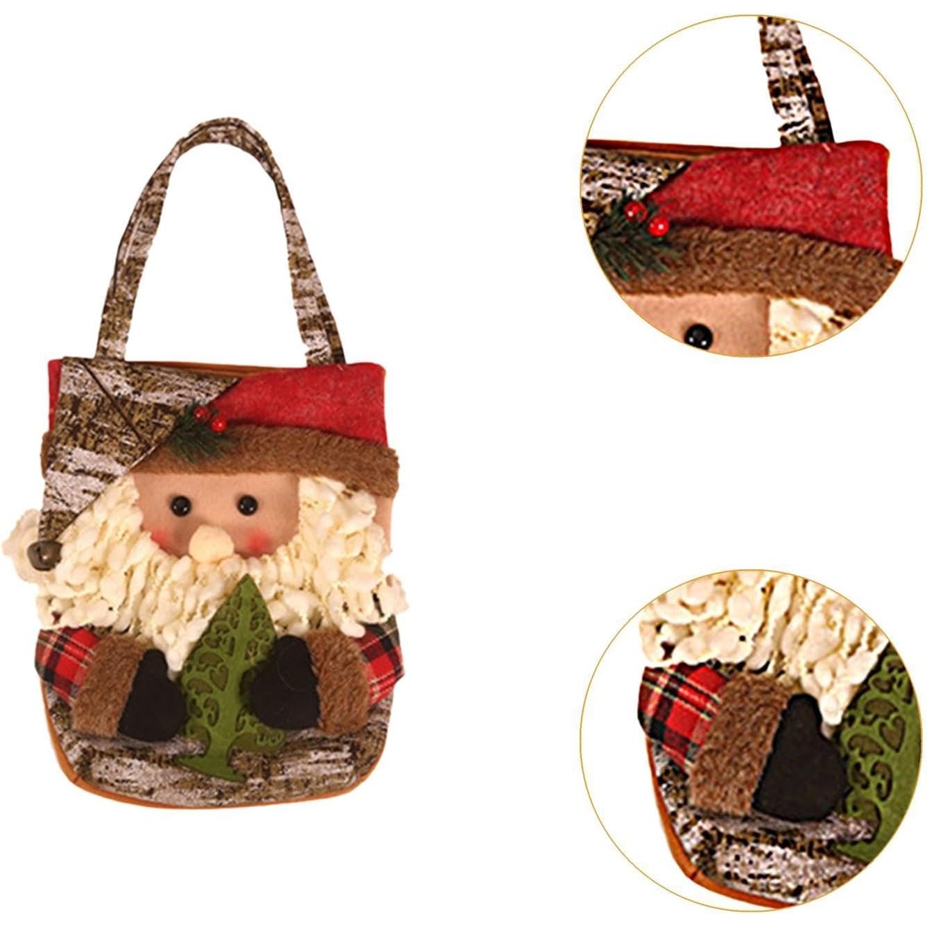 Geanta pentru Cadouri de Craciun, , Model Mos Craciun, Decoratiune Sarbatori, 46x23x2 cm, Multicolor - imagine 4