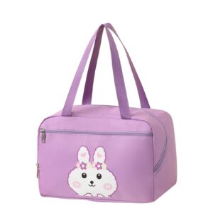 Geanta Termo-Izolanta, , Compartimente Telefon si Tacamuri, Multifunctionala, Impermeabila, 30x21x20 cm, Design Iepuras, Mov