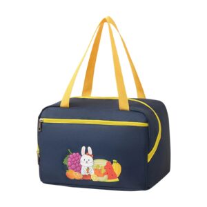 Geanta Termo-Izolanta, , Compartimente Telefon si Tacamuri, Multifunctionala, Impermeabila, 30x21x20 cm, Design Iepuras, Albastru