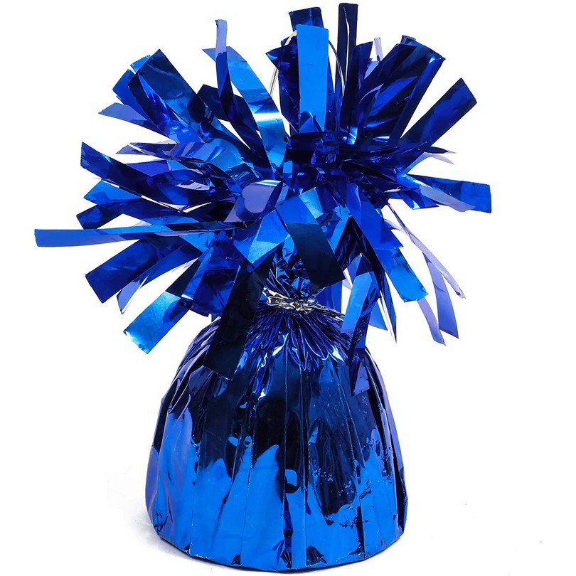 Greutate pentru Baloane cu Heliu, , din Folie cu Franjuri, 170g, 13 x 5 x 3 cm, Albastru - imagine 3