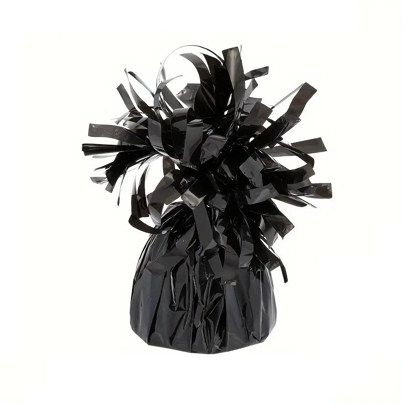 Greutate pentru Baloane cu Heliu, , din Folie cu Franjuri, 170g, 13 x 5 x 3 cm, Negru