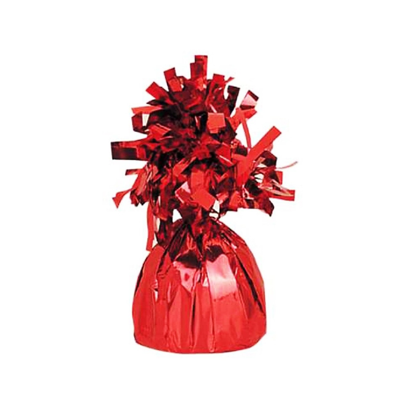 Greutate pentru Baloane cu Heliu, , din Folie cu Franjuri, 170g, 13 x 5 x 3 cm, Rosu