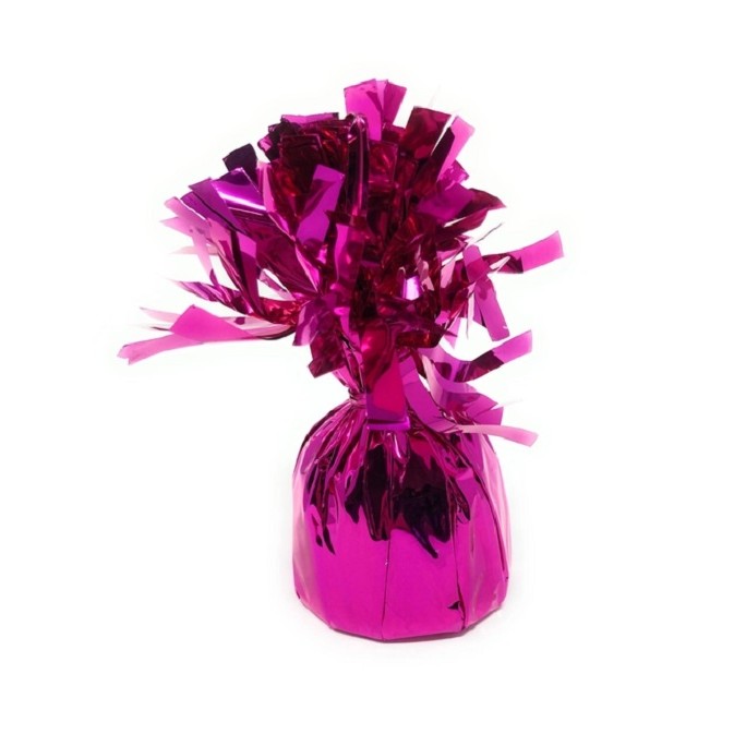 Greutate pentru Baloane cu Heliu, , din Folie cu Franjuri, 170g, 13 x 5 x 3 cm, Roz - imagine 2