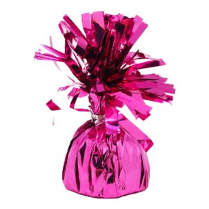 Greutate pentru Baloane cu Heliu, , din Folie cu Franjuri, 170g, 13 x 5 x 3 cm, Roz