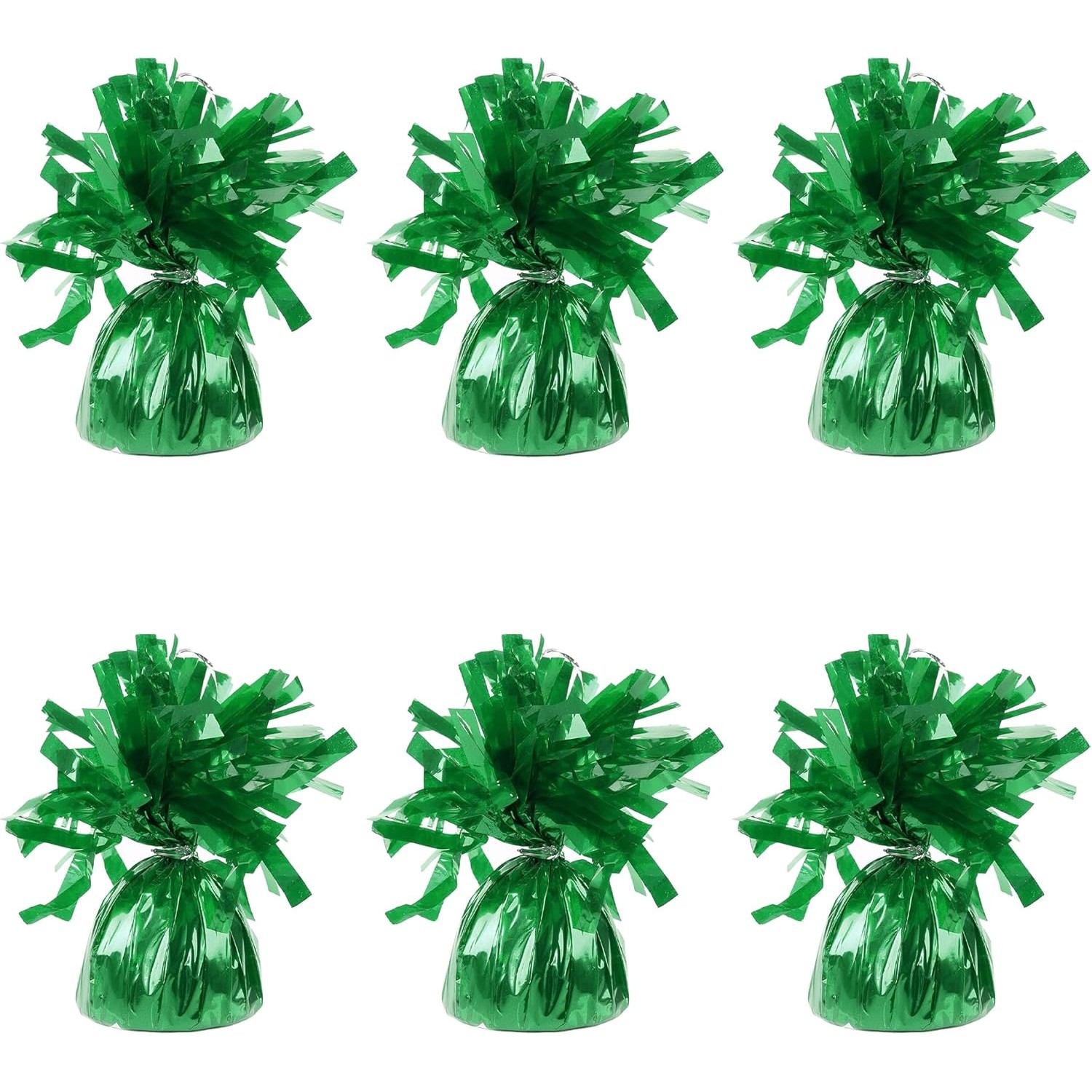 Greutate pentru Baloane cu Heliu, , din Folie cu Franjuri, 170g, 13 x 5 x 3 cm, Verde - imagine 2