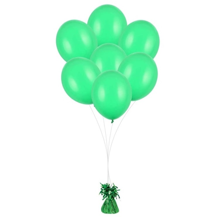 Greutate pentru Baloane cu Heliu, , din Folie cu Franjuri, 170g, 13 x 5 x 3 cm, Verde - imagine 3