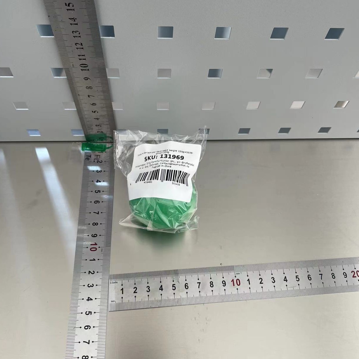 Greutate pentru Baloane, , Accesoriu Petrecere, 5.5x5.5 cm, 120 g, Verde - imagine 2