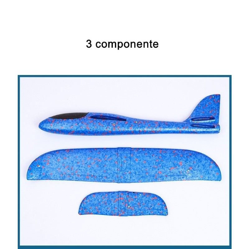 Avion planor din polistiren in punga , lungime 47 cm , Rosu , - imagine 3