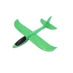 Avion planor din polistiren in punga , lungime 47 cm , Verde ,