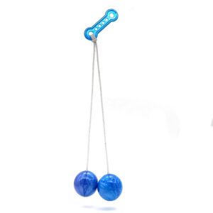 Jucarie interactiva cu bile, , Clackers ball, antistres, Albastru, 40 mm
