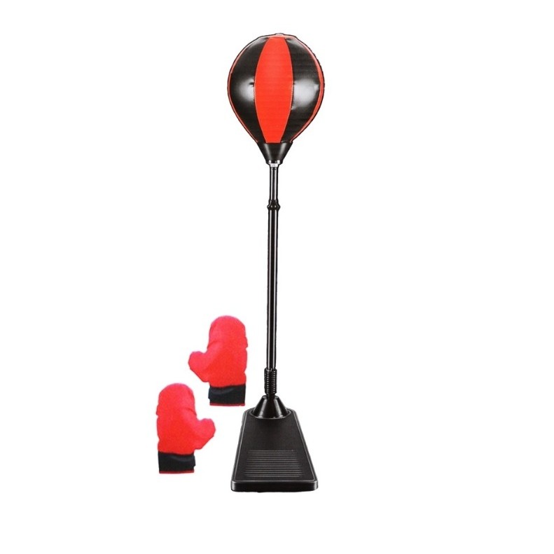 Jucarie Interactiva, , Model Sfera de Box de Picior, Manusi Incluse, Inaltime Reglabila, +3 Ani, 120 x 25 x 52.5 cm, Rosu/ Negru - imagine 4