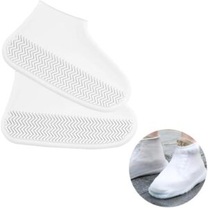 Husa Incaltaminte, , Impermeabila, Antiderapanta, din Latex, 13 x 13 x 2 cm, Marime L 41-47 cm, Alb