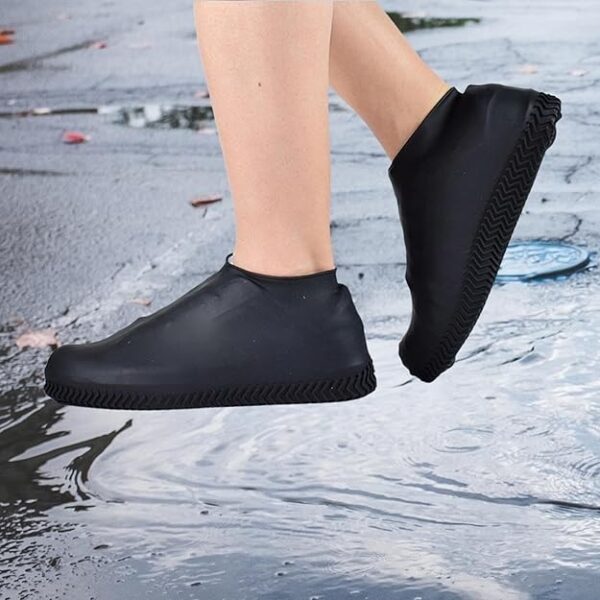 Husa Incaltaminte, , Impermeabila, Antiderapanta, din Latex, 13 x 13 x 2 cm, Marime M 34-40 cm, Negru - imagine 3