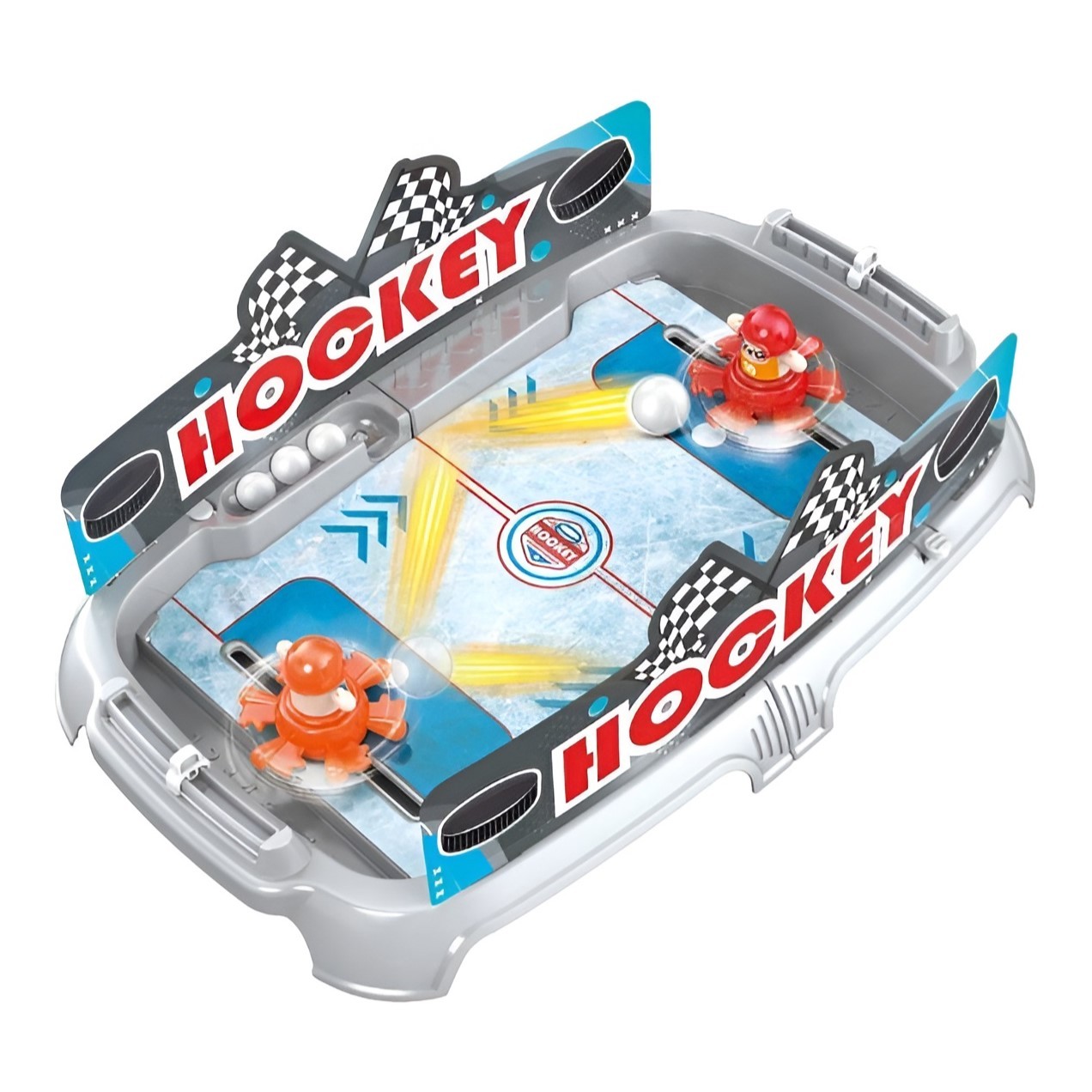 Joc de Masa Interactiv Ice Hockey pentru Copii, , 4 Mingi, Tabela Scor, 40.7x27x14.5 cm, Multicolor