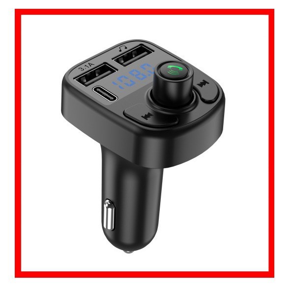 Incarcator Auto cu MP3 Player, Flippy, Bluetooth 5.0, 5V, 2 x USB, Type C, Negru - imagine 4