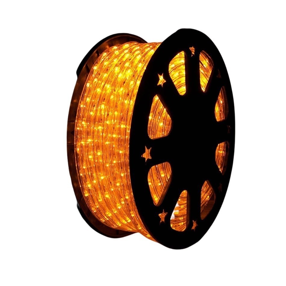 Instalatie Craciun, 10 m, 240 Led-uri ,Furtun Luminos, Alb cald, 8 jocuri de lumini, Transformator, Sectionabila, 220 V,