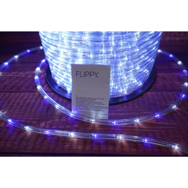 Instalatie Craciun, 10 m, 240 Led-uri, Furtun Luminos, Alb rece/ Albastru, Transformator, Sectionabila, 220 V, - imagine 3