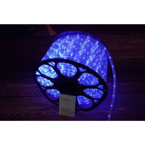 Instalatie Craciun, 10 m, 240 Led-uri, Furtun Luminos, Albastru, Transformator, Sectionabila, 220 V, - imagine 3