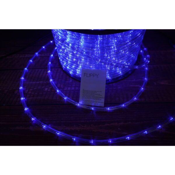 Instalatie Craciun, 10 m, 240 Led-uri, Furtun Luminos, Albastru, Transformator, Sectionabila, 220 V, - imagine 4