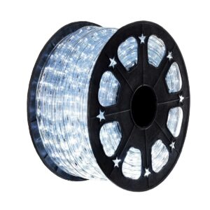 Instalatie Craciun, 2 m, 48 Led-uri, Furtun Luminos, Alb rece, Transformator, 8 jocuri de lumini, Sectionabila, 220 V,