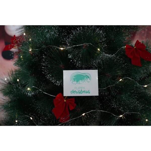 Instalatie Craciun, 2 m, Alb Cald, 20 Led-uri, Baterii, - imagine 4