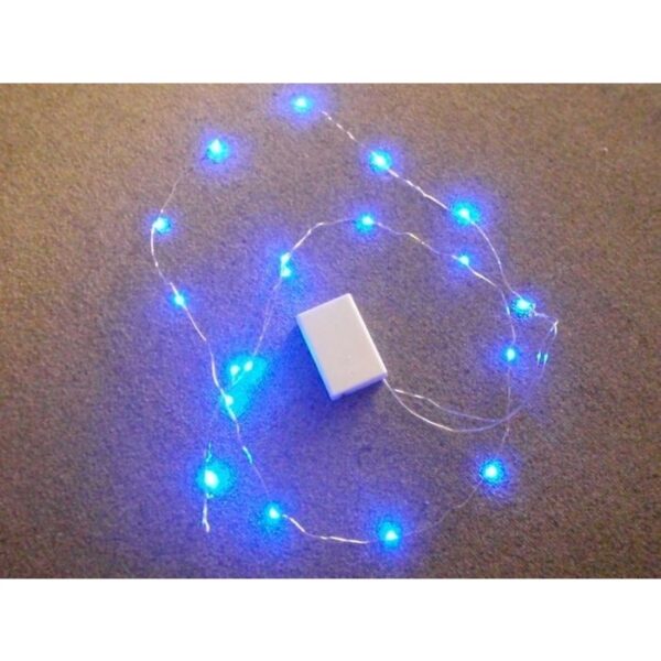 Instalatie Craciun, 5 m, Albastru, 50 Led-uri, Baterii, - imagine 3