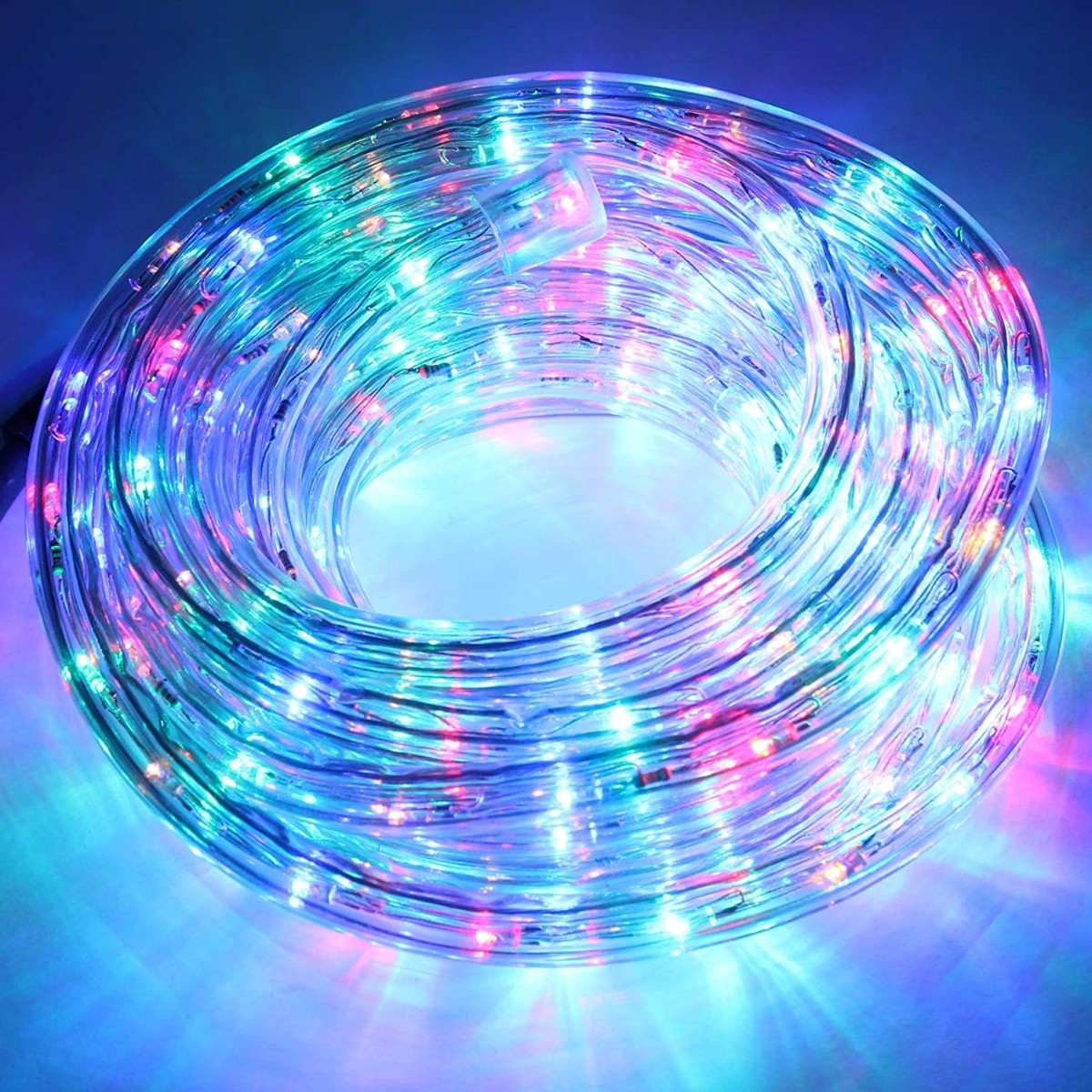 Instalatie Craciun Furtun Luminos , 10 m, 100 LED-uri, Alb Cald, Baterii - imagine 2