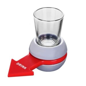 Joc de baut Drink Spin , 10.3 x 11.5 cm, Pahar de Shot din Sticla, gri