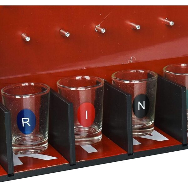 Joc de Baut Gravitational , pentru Petreceri, Interactiv, pana la 6 Jucatori, Pahare de Shot Incluse, 25.5 x 6.7 x 27.5 cm, Rosu - imagine 4