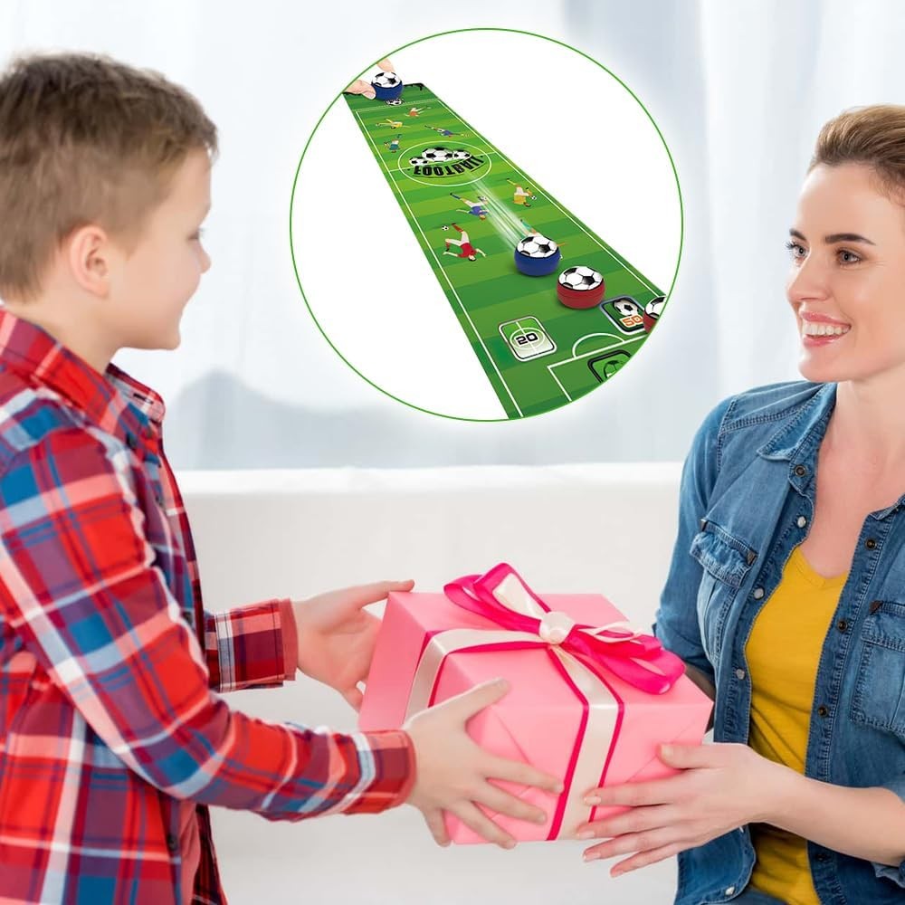 Joc Interactiv, , Covor de Fotbal 90 x 20 cm, 1-4 Jucatori, +5 Ani, 6 Mingi Incluse, Verde - imagine 4