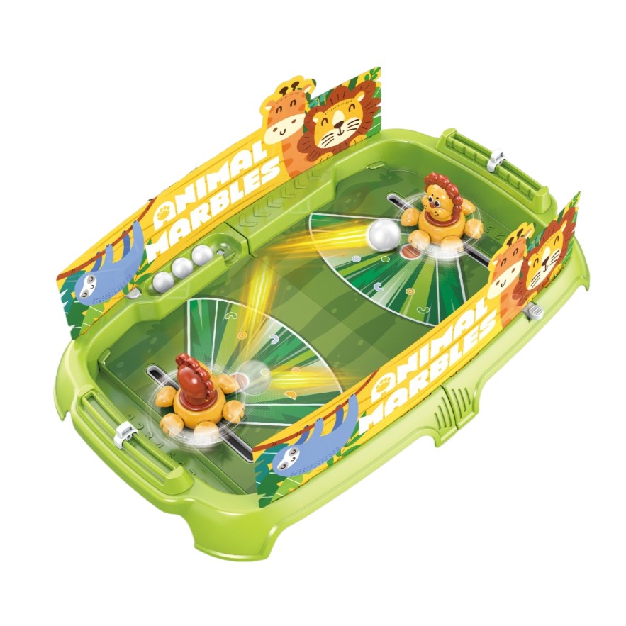 Joc de Masa Interactiv Lion Battle pentru Copii, , 4 Mingi, Tabela Scor, 40.7x27x14 cm, Verde