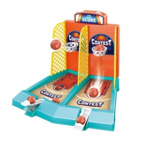 Joc de Masa Mini Baschet Interactiv pentru Copii, , pentru 2 Jucatori, 6 Mingi Incluse, 22x16.5x18.2 cm, Multicolor
