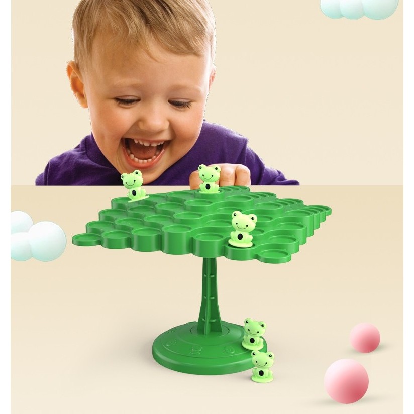Joc Interactiv, , Broaste in Echilibru, +3 Ani, din Plastic, 50 de Pioni, Placa de Echilibru, Roata cu Pedepse, Zar, 14 x 7 x 14 cm, Verde - imagine 3