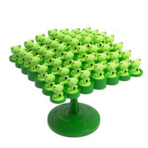 Joc Interactiv, , Broaste in Echilibru, +3 Ani, din Plastic, 50 de Pioni, Placa de Echilibru, Roata cu Pedepse, Zar, 14 x 7 x 14 cm, Verde