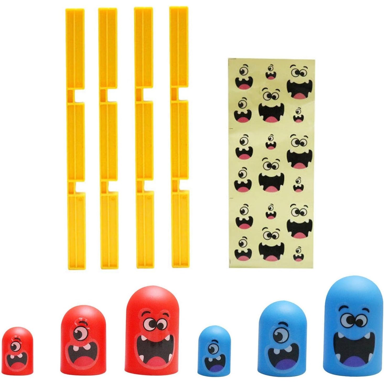 Joc Interactiv, , Tic Tac Toe Gobble, din Plastic, +3 Ani, 18 Piese, 21.5 x 4 x 10 cm, Albastru/Rosu - imagine 4